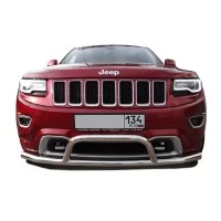 Защита переднего бампера + низкая скоба 76 мм для Jeep Grand Cherokee 2013-2017