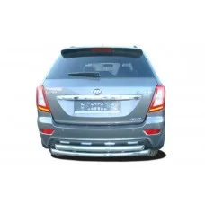 Защита заднего бампера двойная 60-53 мм для Lifan X60 2011-2016