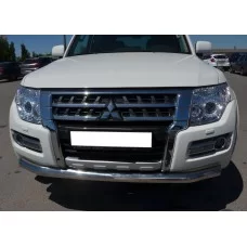 Защита переднего бампера 76 мм для Mitsubishi Pajero 2006-2024