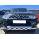 Защита передняя двойная с перемычками 76-60 мм для Mitsubishi Pajero Sport 2008-2016