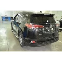 Пороги с площадкой алюминиевый лист 53 мм для для Toyota RAV4 2015-2019