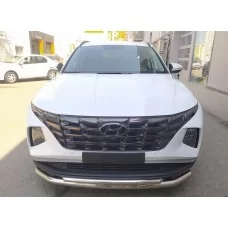 Защита передняя двойная 60-42 мм для Hyundai Tucson 2021-2024