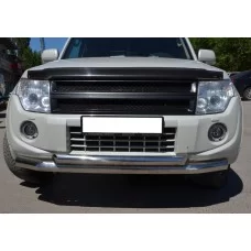 Защита передняя двойная 76-60 мм для Mitsubishi Pajero 2006-2024