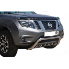 Кенгурятник с клыками 53-42 мм для Nissan Terrano 2014-2024