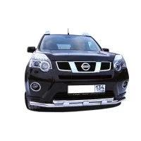 Защита передняя двойная с перемычками 60-42 мм для Nissan X-Trail T31 2011-2015