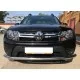 Защита переднего бампера с двумя подгибами 60 мм для Renault Duster 2015-2021