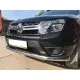 Защита переднего бампера с двумя подгибами 60 мм для Renault Duster 2015-2021