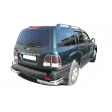 Защита задняя двойные уголки 76-42 мм для Toyota Land Cruiser 100 1998-2007