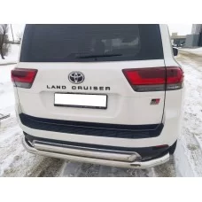Защита заднего бампера двойная 76-60 мм для Land Cruiser 300 GR Sport 2021-2024