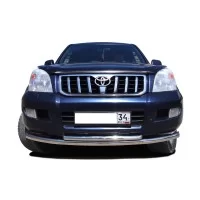 Защита передняя двойная 60-42 мм для Toyota Land Cruiser Prado 120 2002-2009