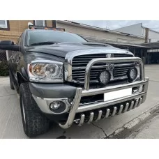Кенгурятник передний с клыками 76-60-53 мм для Dodge RAM 2500 Mega Cab 2004-2010