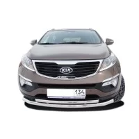 Защита передняя двойная 60-42 мм для Kia Sportage 2010-2014