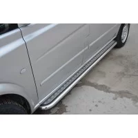 Пороги с площадкой алюминиевый лист 53 мм для Mercedes Vito/W639 2003-2014