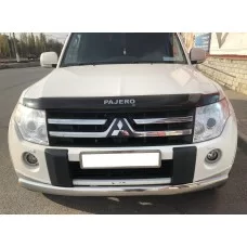 Защита передняя овальная 75х42 мм для Mitsubishi Pajero 2006-2024
