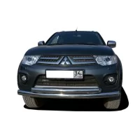Защита передняя двойная 76-60 мм для Mitsubishi Pajero Sport 2008-2016