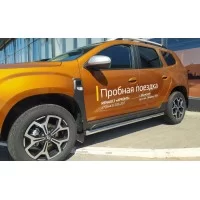 Пороги труба 60 мм для Renault Duster 2021-2024