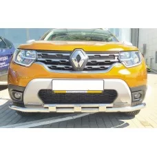 Защита передняя двойная с перемычками 60-42 мм для Renault Duster 2021-2024