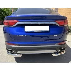 Защита задняя уголки 60 мм для Geely Tugella 2020-2024