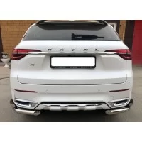 Защита задняя двойные уголки 60-42 мм для Haval F7x 2019-2024