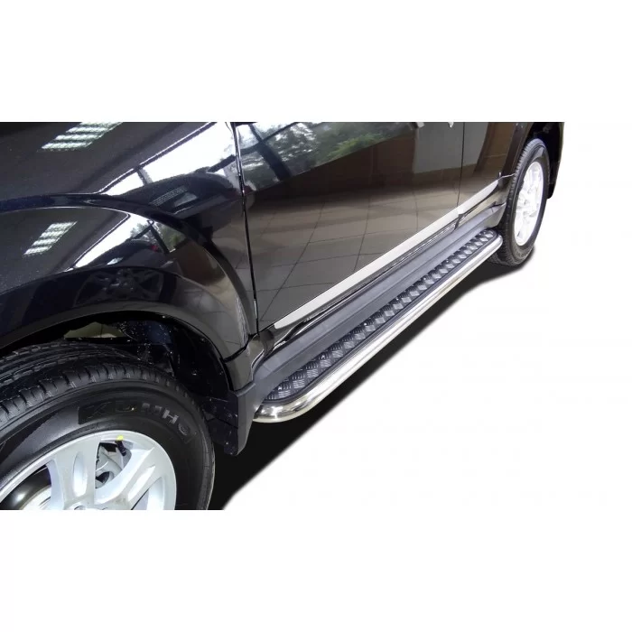 Пороги с площадкой алюминиевый лист 53 мм для Great Wall Hover H3 New 2014-2015