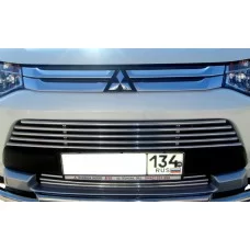 Решетка радиатора 16 мм для Mitsubishi Outlander 2014-2015