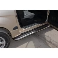 Пороги с площадкой алюминиевый лист на 3 двери 53 мм для Suzuki Grand Vitara 2005-2011