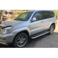Защита штатных порогов сбоку 60 мм для Toyota Land Cruiser Prado 120 2002-2009