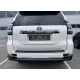 Защита заднего бампера с уголками с покрытием раптор 76-42 мм для Toyota Land Cruiser Prado 150 2017-2020