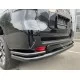 Защита заднего бампера с уголками с покрытием раптор 76-42 мм для Toyota Land Cruiser Prado 150 2017-2020