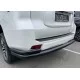 Защита заднего бампера с уголками с покрытием раптор 76-42 мм для Toyota Land Cruiser Prado 150 2017-2020