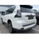 Защита заднего бампера с уголками с покрытием раптор 76-42 мм для Toyota Land Cruiser Prado 150 2017-2020