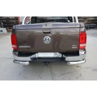 Защита задняя двойные уголки 76-42 мм для Volkswagen Amarok 2016-2024
