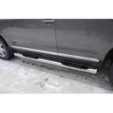 Пороги труба с проступью 76 мм для Volkswagen Touareg 2007-2010