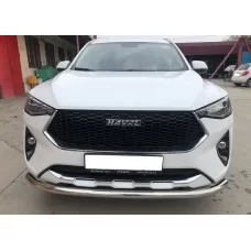 Защита переднего бампера с подгибами 60 мм для Haval F7x 2019-2024