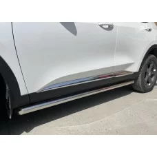 Защита штатных порогов 60 мм для Haval F7x 2019-2024