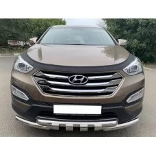 Защита передняя Shark 60 мм для Hyundai Santa Fe 2012-2015