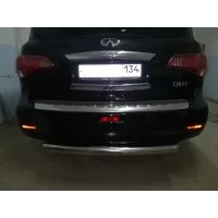 Защита заднего бампера 76 мм для Infiniti QX56 2004-2010