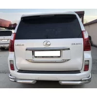 Защита задняя двойные уголки 76-42 мм для Lexus GX460 2010-2013