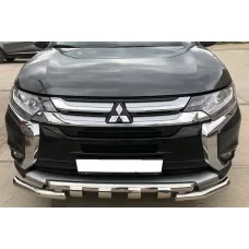 Защита передняя Shark 60 мм для Mitsubishi Outlander 2015-2018
