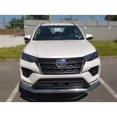 Защита переднего бампера 76 мм для Toyota Fortuner 2020-2024