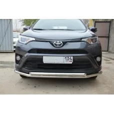 Защита передняя двойная 53-53 мм для для Toyota RAV4 2015-2019