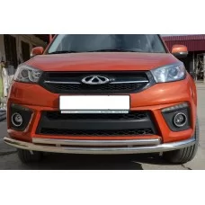 Защита передняя двойная 60-42 мм для Chery Tiggo 3 2014-2020