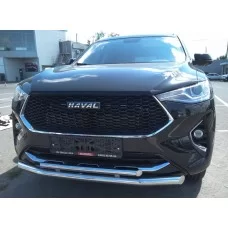 Защита передняя двойная для авто без камеры 60-42 мм для Haval F7x 2019-2024