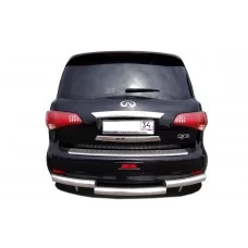 Защита заднего бампера 76 мм для Infiniti QX80 2014-2018