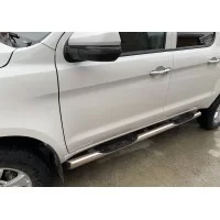 Пороги труба с проступью 76 мм для JAC T6 2018-2024