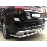 Защита заднего бампера угловая большая 60 мм для Kia Mohave 2020-2024