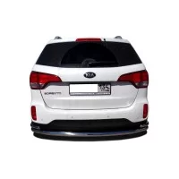 Защита заднего бампера с уголками 60-42 мм для Kia Sorento 2012-2020