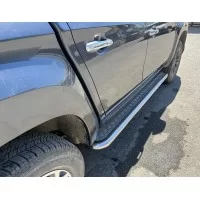 Пороги с площадкой алюминиевый лист 60 мм для Mitsubishi L200 2014-2015