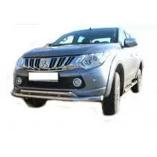 Защита передняя двойная 76-60 мм для Mitsubishi L200 2015-2019
