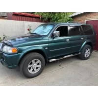 Пороги труба с проступью 76 мм для Mitsubishi Pajero Sport 1998-2007